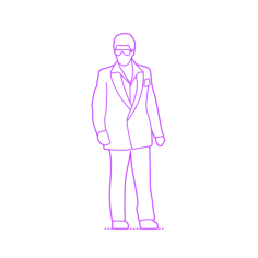 Pop Culture Criminals Tony Montana Outline Icon Svg Set, Free Vectors File